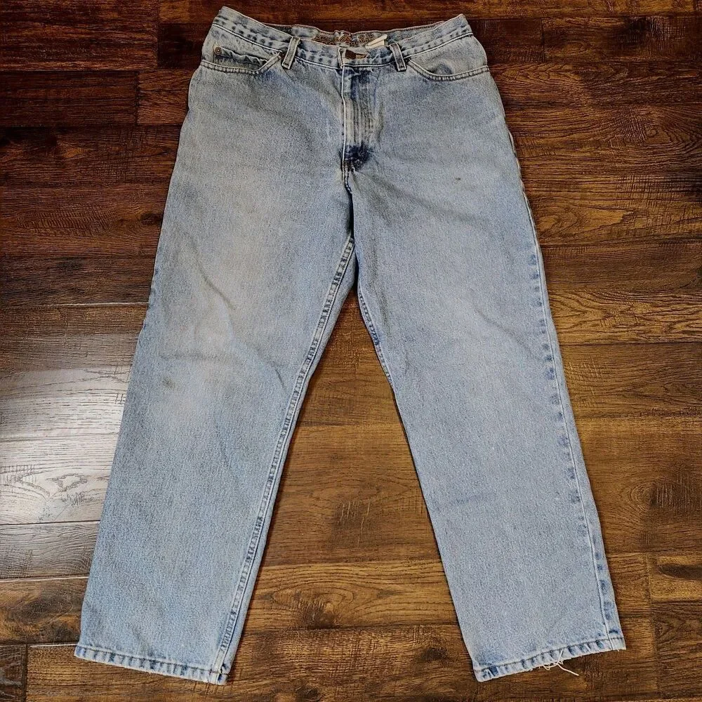 Vintage Eddie Bauer Jeans Mens 34x29* Classic Fit Straight Denim Workwear
